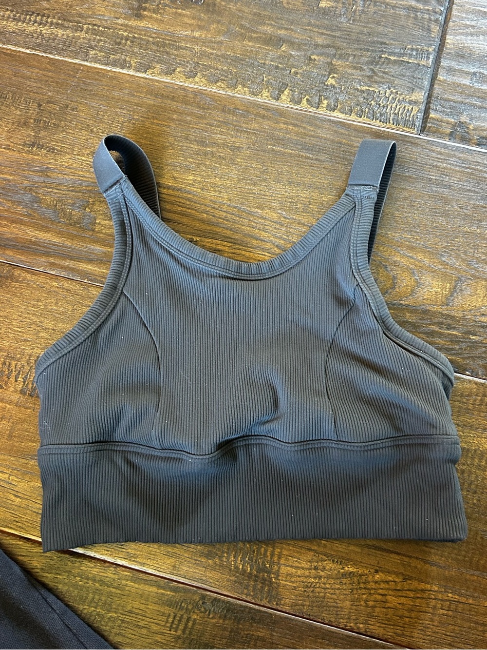 aerie Ribbed Seamless Sports Bralette — Charcoal Grey